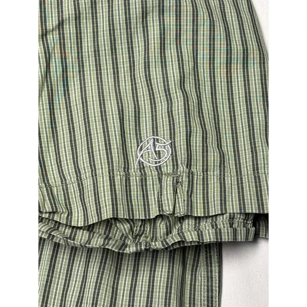 The North Face A Series Mens XL Plaid Short‎ Sleeve Button Up Shirt Green Cotton